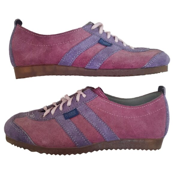 Vintage 80s North Star Womens Sneakers US 6.5 Pink purple Suede Lace Up - Picture 2 of 13